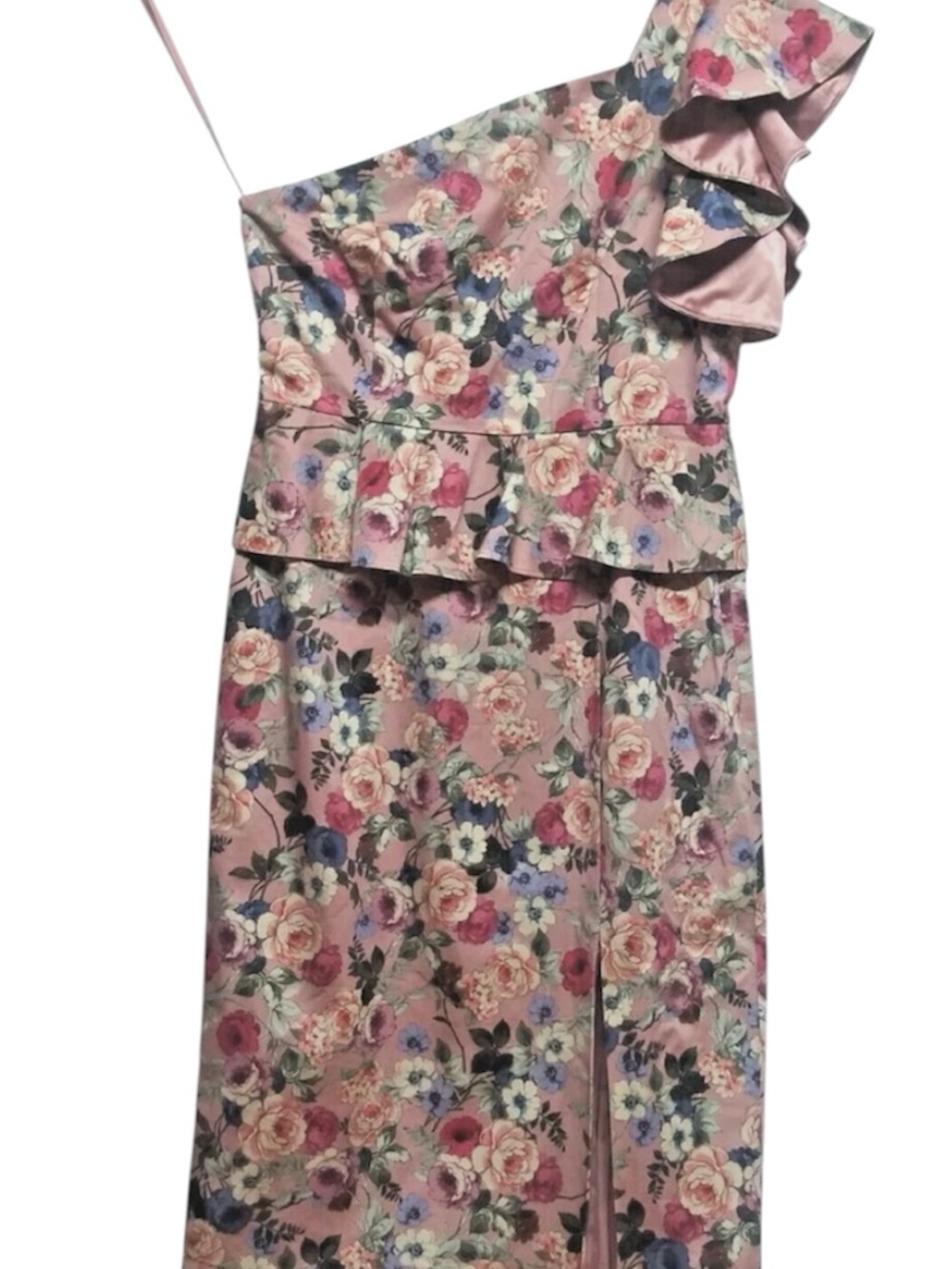 Gianni Bini Danielle Floral One-Shoulder Midi Dress Size 6 NWT - Picture 3 of 9